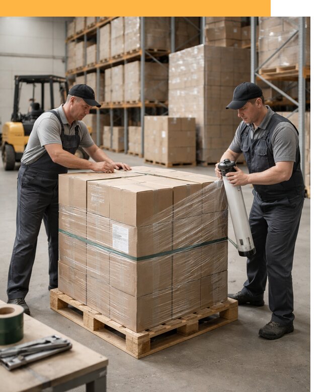 Упаковка и паллетирование грузов от 3618 руб: защита и крепление